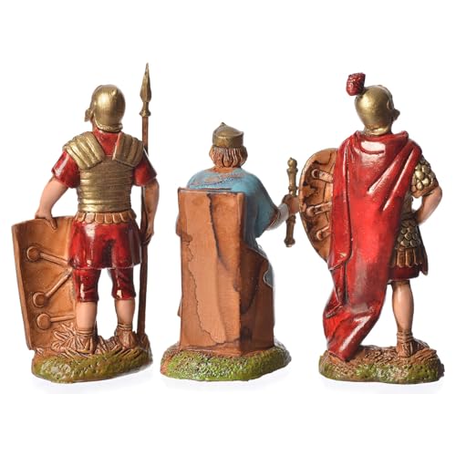 Rey Herodes y Soldados 3 Figuras 6 cm para belén Moranduzzo