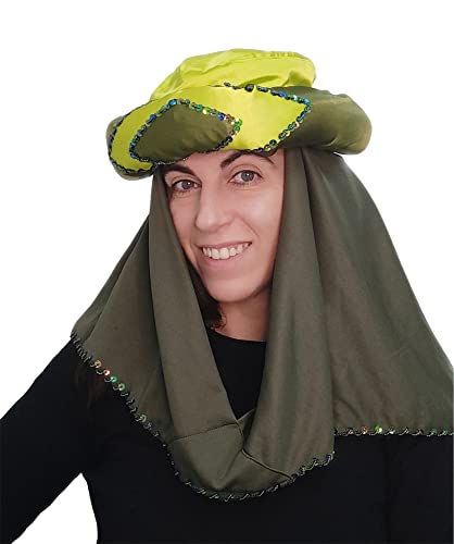Ropa de Arabia Disfraz Turbante Lawrence Árabe, Medieval y Persa (Verde)