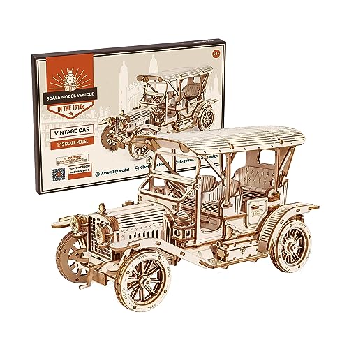 ROWOOD Puzzle de Madera 3D, Maquetas de Coches de Epoca para Adultos, Regalo Creativo para Adolescentes