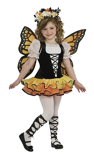 Rubies - Disfraz de mariposa monarca para niña, talla S (3-4 años)