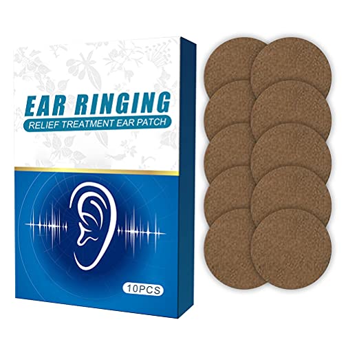 Rvtkak Parche para tratamiento de alivio de tinnitus, 10 parches de tinnitus para oreja para proteger la audición, yeso natural para cuidado de la salud, alivia el anillo de oído, zumbido