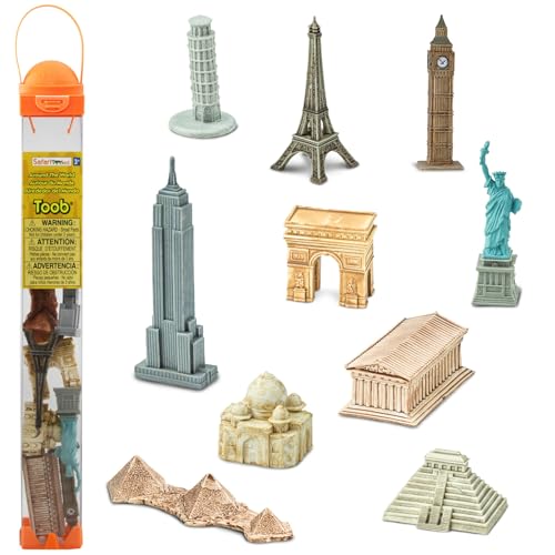 Safari Ltd. 10 Figuras en Miniatura de Todo el Mundo | Figuras en Miniatura de Monumentos | No Tóxicos y Libres de BPA | Adecuados para Niños de 3 años en adelante