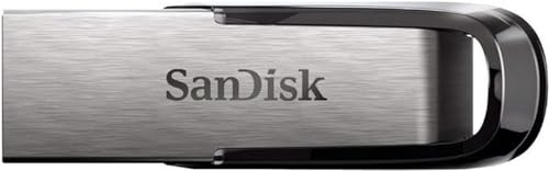 SanDisk Ultra Flair Memoria flash USB 3.0 de 64 GB, con carcasa de metal duradera y elegante y hasta 150 MB/s de velocidad de lectura, Color negro/plateado