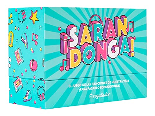 SARANDONGA, El Juego de Las Canciones de Nuestra Vida - Juego para 4-12 jugadores, Divertido para Jugar con Familia y Amigos. De los 60 a la actualidad