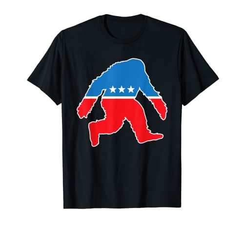 Sasquatch - Disfraz de elección de Halloween con logotipo de partido político Camiseta