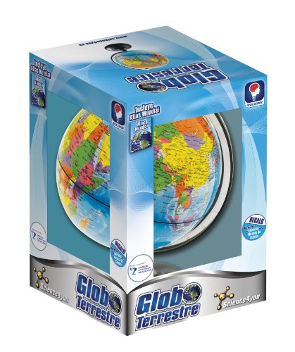 Science4you - Globo Terráqueo y Atlas Mundial, Libro Educativo, Globo Girable para Niños 6 7 8 9 10 Años