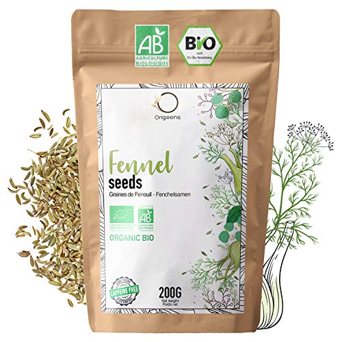 SEMILLAS DE HINOJO ECOLÓGICAS 200G | Te de hinojo para lactancia con bebé, digestiva | HINOJO INFUSION ecológica para té a granel