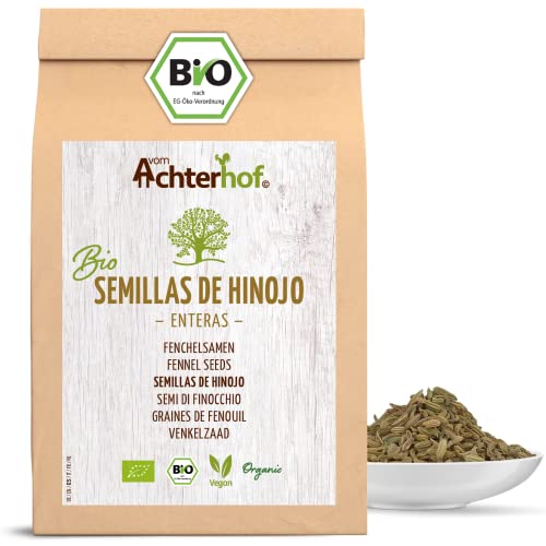 Semillas de hinojo enteras orgánicas 1000g | semillas de hinojo orgánicas | té de hinojo | sabor suave y dulce | ideal para preparar platos de pasta, guisos y tés calientes | de Achterhof