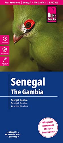 Senegal y Gambia, mapa de carreteras impermeable. Escala 1:550.000. Reise Know-How.: world mapping project (Senegal / the Gambia (1:550.000))