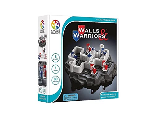 smart games - Walls & Warriors, Puzzle Game with 80 Challenges, 8+ Years