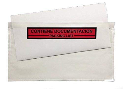 Sobre Contiene Documentación Impreso 235x132mm Transparente - 250 UDS.