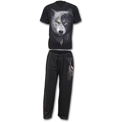 Spiral - Wolf Chi - Set de Pijama de Estilo gótico - para Hombre - 4 Piezas - XXL