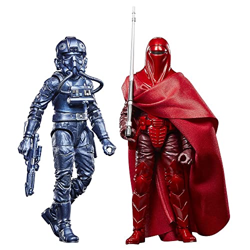 Star Wars - The Black Series - Colección Grafito - Guardia Real del Emperador y Piloto Tie - Figuras de acción a Escala de 15 cm