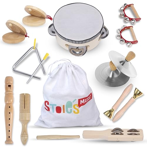 Stoie's Montessori - Juego de música de Madera, Instrumentos Musicales para niños de 3, 5, 9, 12 años, Juguetes Musicales para bebés, Instrumentos Musicales para bebés