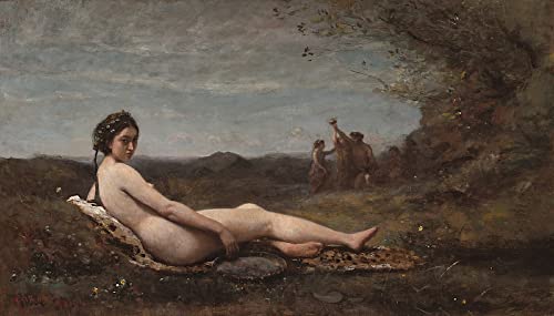 SYlale Lienzo Arte Abstracto Moderno Arte De La Pared Pintura al óleo Clásica El Riposo Jean Baptiste Camille Corot para la Decoración del Hogar 60x90cm