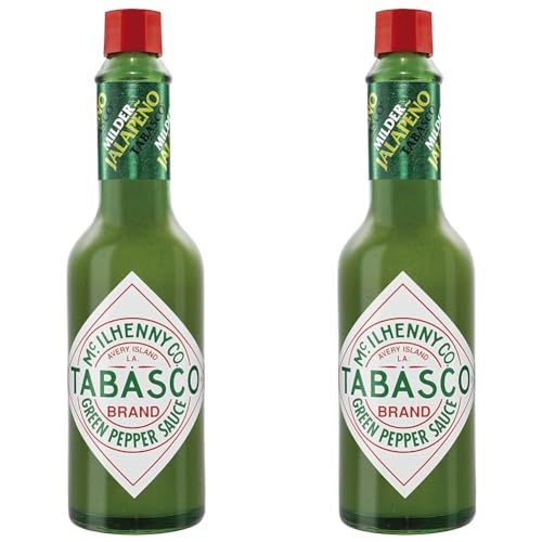 Tabasco - Verde, Salsa Picante Sabor Suave, Elaborada Con Chiles Jalapeños, Producto Típico Cocina Tex-mex, 60 Mililitro (Paquete de 2)