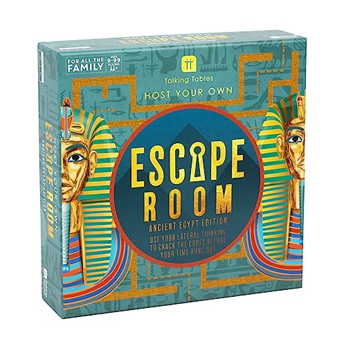 Talking Tables Juego de sala de escape con temática egipcia para niños | Resuelve rompecabezas únicos y códigos a la maldición del faraón | Noche de juegos familiares interactivos, a partir de 9 años,