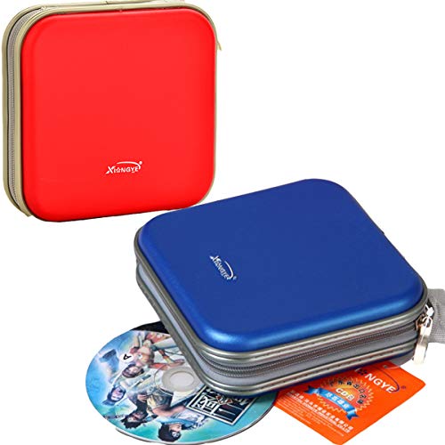 Tangger Portátil Bolsa de CD/DVD Estuche para 80 CDs Estuche Porta CD DVD BLU-Rays Portafolios para Guardar CD Porta CD Disco Almacenamiento DVD Bolsas Funda Protectora de Organizador de Plástico