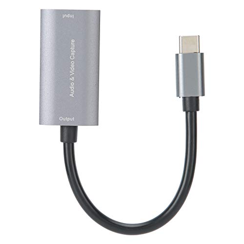 Tarjeta de captura de video, 4K HDMI 1080P Tarjeta de captura de video Unidad libre HDMI a dispositivo de captura en vivo de juegos tipo C para juegos, transmisión, videoconferencia, transmisión