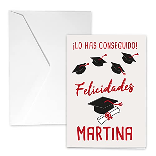 Tarjeta de felicitación Graduación personalizada con nombre