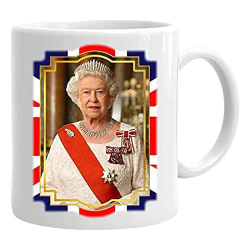 Taza De La Reina Isabel II, Taza Conmemorativa De La Reina Isabel II 1952-2022, Taza De Café De La Taza De Té De Porcelana, Taza De Cerámica del Recuerdo De La Celebración del Jubileo De Platino