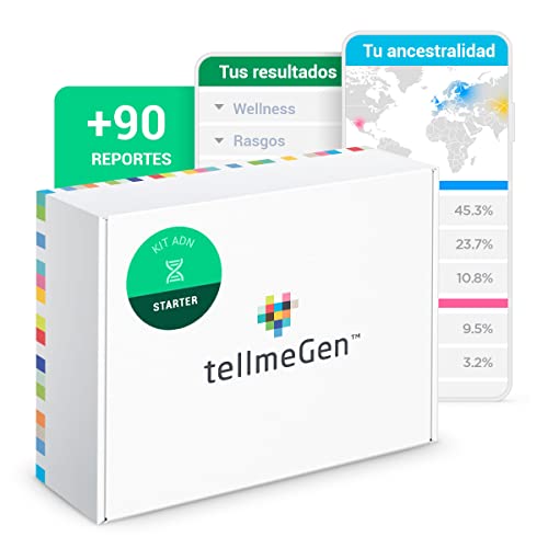 tellmeGen Test genético Starter (Orígenes - Rasgos - Wellness) Lo que tu ADN dice sobre ti