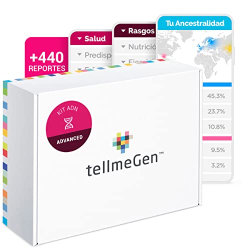 Test ADN Advanced tellmeGen (Salud - Rasgos - Wellness - Orígenes) Lo que tu ADN dice sobre ti