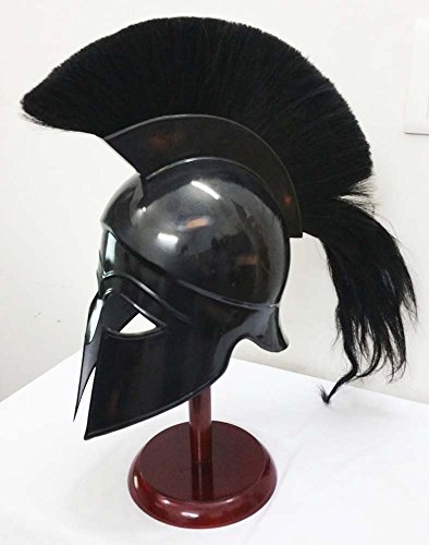 THORINSTRUMENTS Casco griego corintio, casco antiguo medieval armadura caballero espartano réplica casco con soporte libre