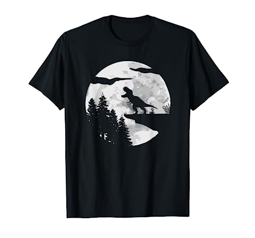 Tiranosaurio Rex Prehistoria Luna Llena - Dinosaurio T-Rex Camiseta