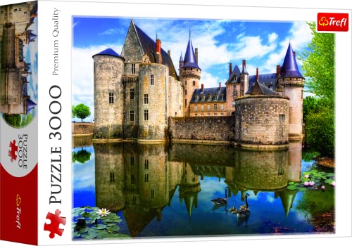 Trefl-3000 Piezas, Adultos y niños a Partir de 15 años Puzzle, Color Castillo de Sully, de Sur, de Loire, Francia
