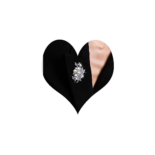 TseenYi Perla Flor Broche Pin Rhinestone Perla Pin Barroco Moda Cristal Pin Joyas para mujeres y niñas Cardigan Clip Solapa Clip Camisa Clip Boda Día de San Valentín Navidad (Plata)