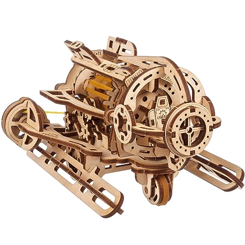 UGEARS Submarino Steampunk - Ugears Puzzles de Madera 3D para Adultos - Modelo Mecánico de Madera - Rompecabezas Únicos - Juegos de Construcción Educativos y Creativos para Adultos