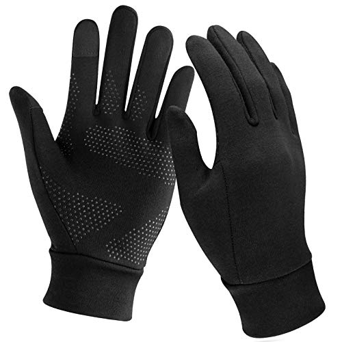 Unigear Guantes Running Correr Pantalla Táctil Guantes Primera Capa para Actividades al Aire Libre Senderismo,Corriendo,Senderismo,Viajes,Carrera,Ciclismo, Otoño e Invierno o Forro de Guantes Ciclismo