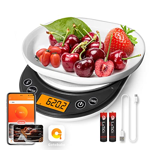 UNIWEIGH Digital Báscula de Cocina de Alimentos 6.6lb/3kg,Balanza Electrónica de Cocina con Cable de Carga USB,peso Gramoss y Onzas para Hornear,Pérdida de Peso,Ingredientes,Preparación Comidas,Dieta.