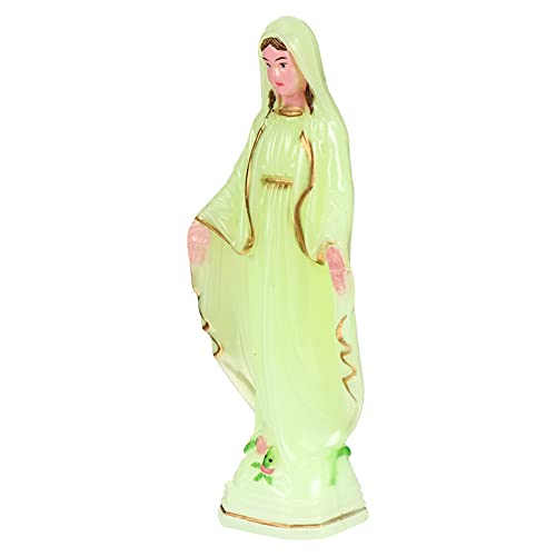 VALICLUD Estatua de la Virgen María que brilla en la oscuridad, figura religiosa católica para la madre