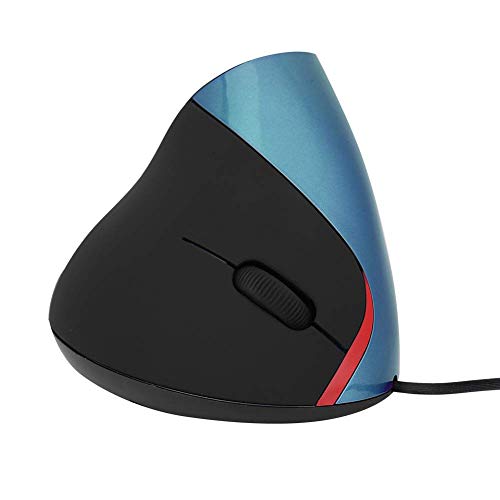 VBESTLIFE Ratón USB Vertical con Cable 3200 dpi, Mouse ergonómico para Juegos con reposamanos, Adecuado para Juegos, en el hogar, la Oficina, la Barra de Red, etc. (Azul)