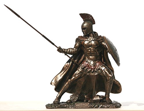 Veronese Héctor Príncipe de Troy Guerrero Estatua Escultura Figura Acabado Bronce 21,5 cm