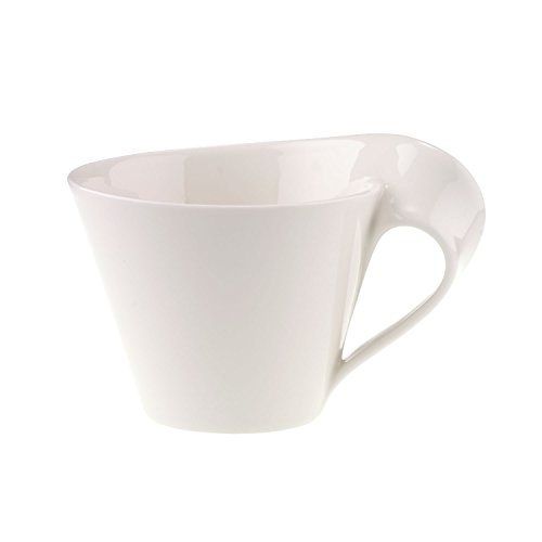 Villeroy & Boch NewWave Caffè, Taza de café con Leche, Porcelana, Blanco, 1 Unidad (Paquete de 1)