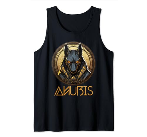 Vintage retro designs Ancient Egyptian God Anubis women men Camiseta sin Mangas