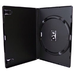 Vision Media - 25 Estuches Amaray Negros Individuales para DVDs/CDs/BLU RAYs