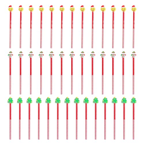 vsilay Juego de 40 lápices de Navidad con gomas de borrar con temática de Navidad, suministros de regalo para niños