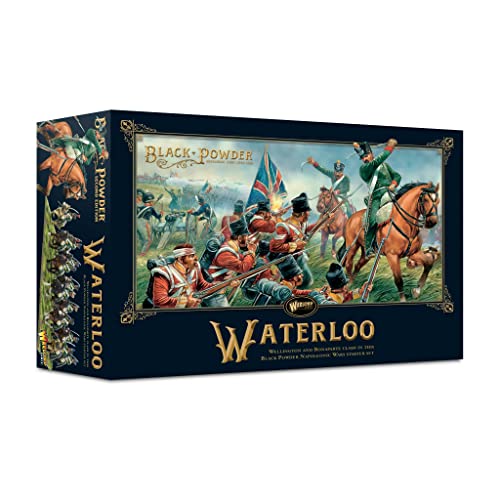 WAR-301510002 - Juegos De Warlord - Black Powder - Waterloo Starter Set - 2da Edición - Miniaturas De Guerras Napoleónicas De 28 mm - Infantería Británica De Hannover Y Francia - Caballería