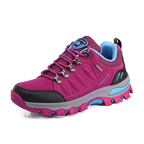 Wowei - Botas de senderismo, impermeables, para exteriores, deportivas, antideslizantes, cómodas, ligeras, de montaña, para trekking, para hombre y mujer, color, talla 40 EU