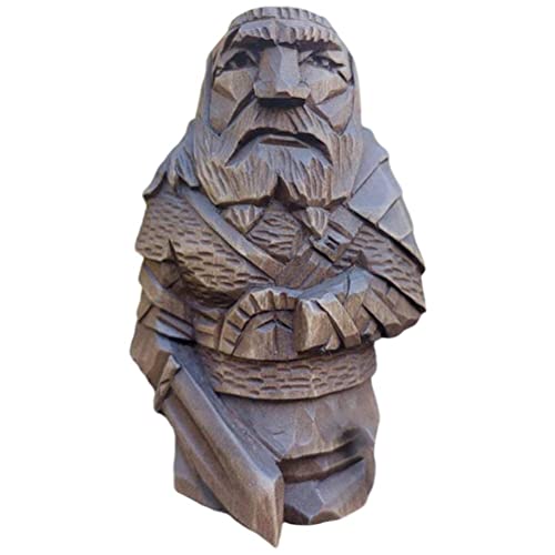 YQkoop Estatuas de dioses nórdicos – Odin Thor Tyr Ulfhednar Estatua Norse Viking Mitología Figurines Nórdicos Paganos Adornos Arte para Decoración de Oficina en Casa (Probar), 10 cm (3.9 pulgadas)