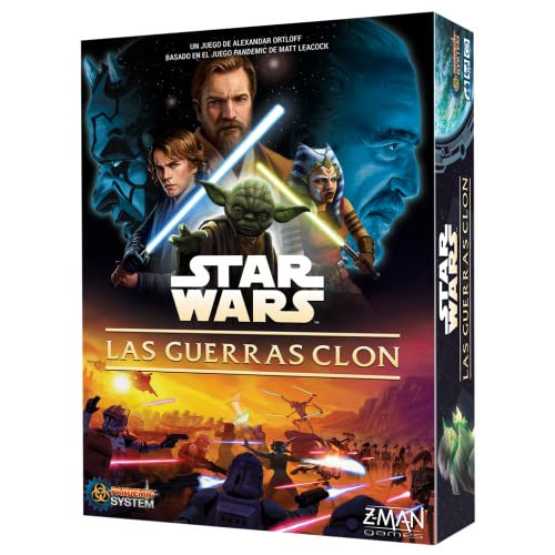 Z-Man Games ZM7126ES Star Wars: Las Guerras Clon - Juego de Mesa en Español, de 1 a 5 jugadores